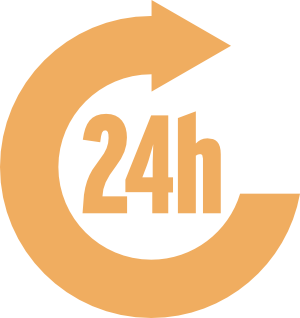 24h erreichbar Icon